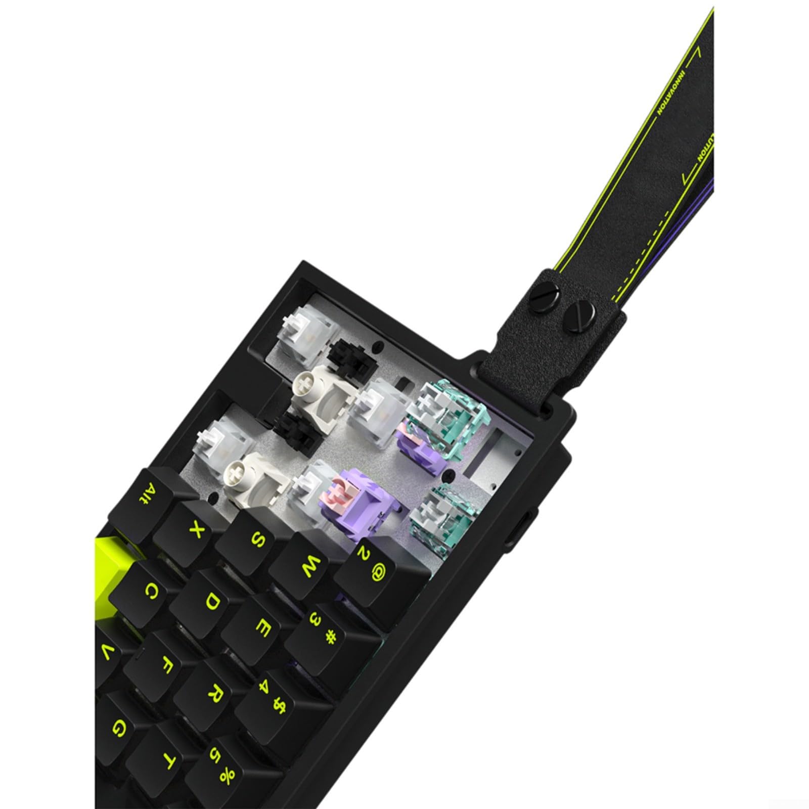 M30HE Tastiera meccanica compatta a 29 tasti cablata 8K Hz precisione 0,01 mm per alloggiamento in ABS per gamer e-Sport bianco (bianco)