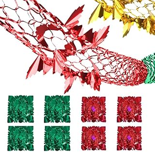8 Pcs Christmas Ceiling Decorations,Christmas Hanging Decorations 9ft Christmas Foil Garland Festive Ceiling Hanging Decorations Christmas Decorations Swirls for Xmas New Year Holiday Party Supplies