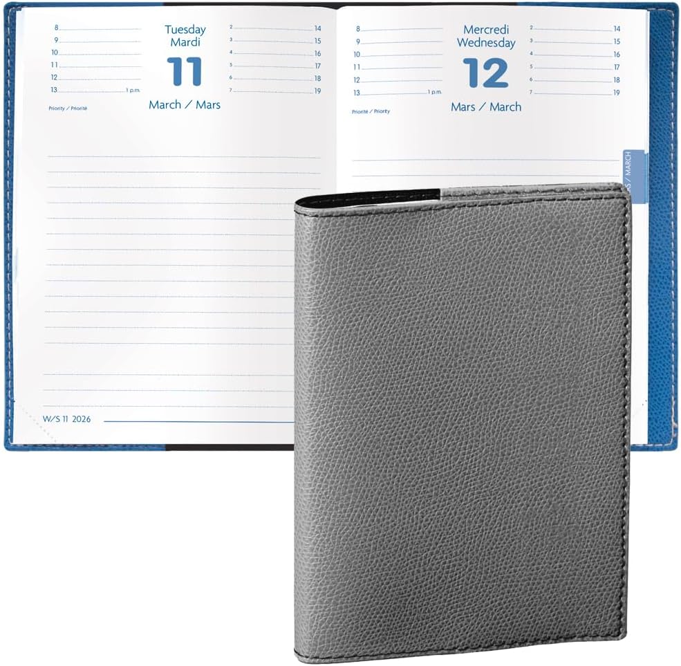 Quo Vadis 2026 Refill for Notor - Daily Planner - Bi-Lingual (EN/FR) - 12 Months, Jan. to Dec. - 4 3/4 x 6 3/4" - Time Management Organizer and Appointment Journal