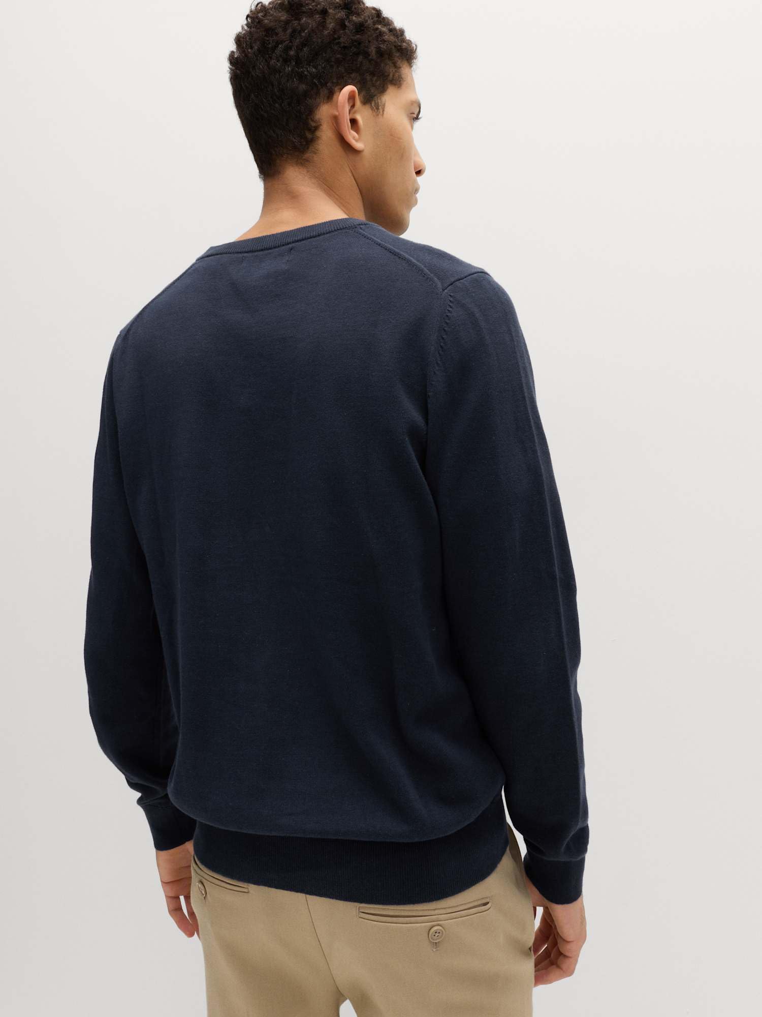 Marks & Spencer Jersey de Cuello de Pico de Algodón Puro para Hombre