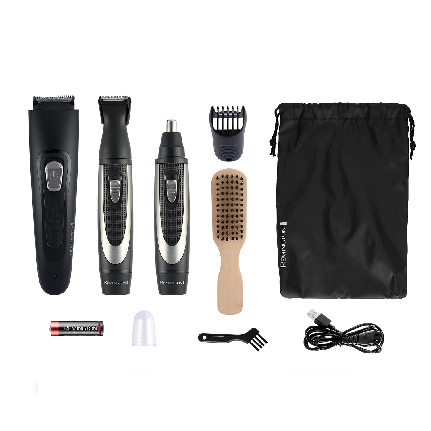 Remington Beard Trimmer Kit The Works (6 Piece Beard Trimmer with Comb (2mm-18mm) - Image 2