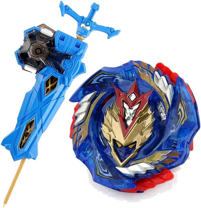 MECHGYRO Juego de cuchillas de fusión de metal, lanzador de espada Bay Burst, LR Gyro Booster B-127 Cho-Z Valkyrie Valtryek Bey Battling Top Toys