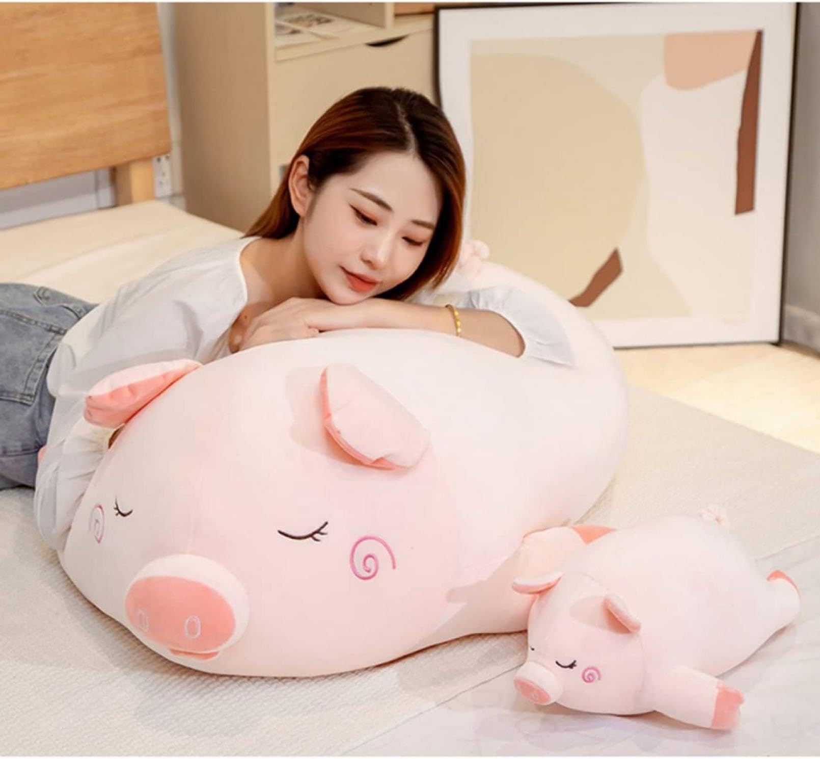 ぬいぐるみ　ぶた　クッション　抱き枕　¥5000+送料手数料 Amazon.co.jp: [LSDZW] ぬいぐるみ ぶた クッション 添い寝