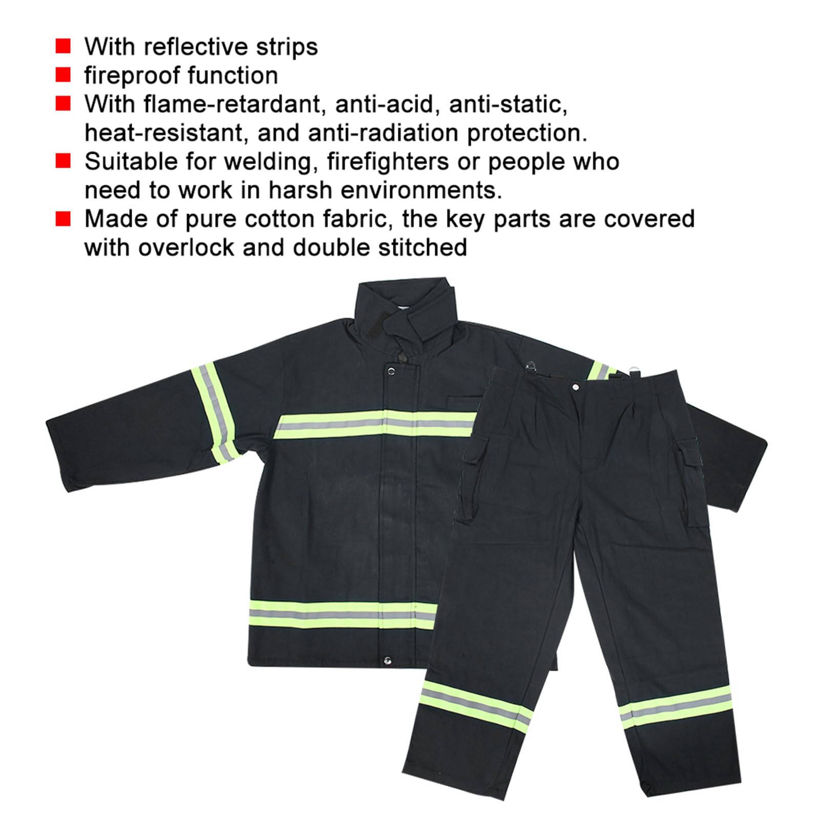 Indumenti ignifughi, indumenti ignifughi, pantaloni antincendio ignifughi ad alta visibilit¨¤ resistente(XL-XL)