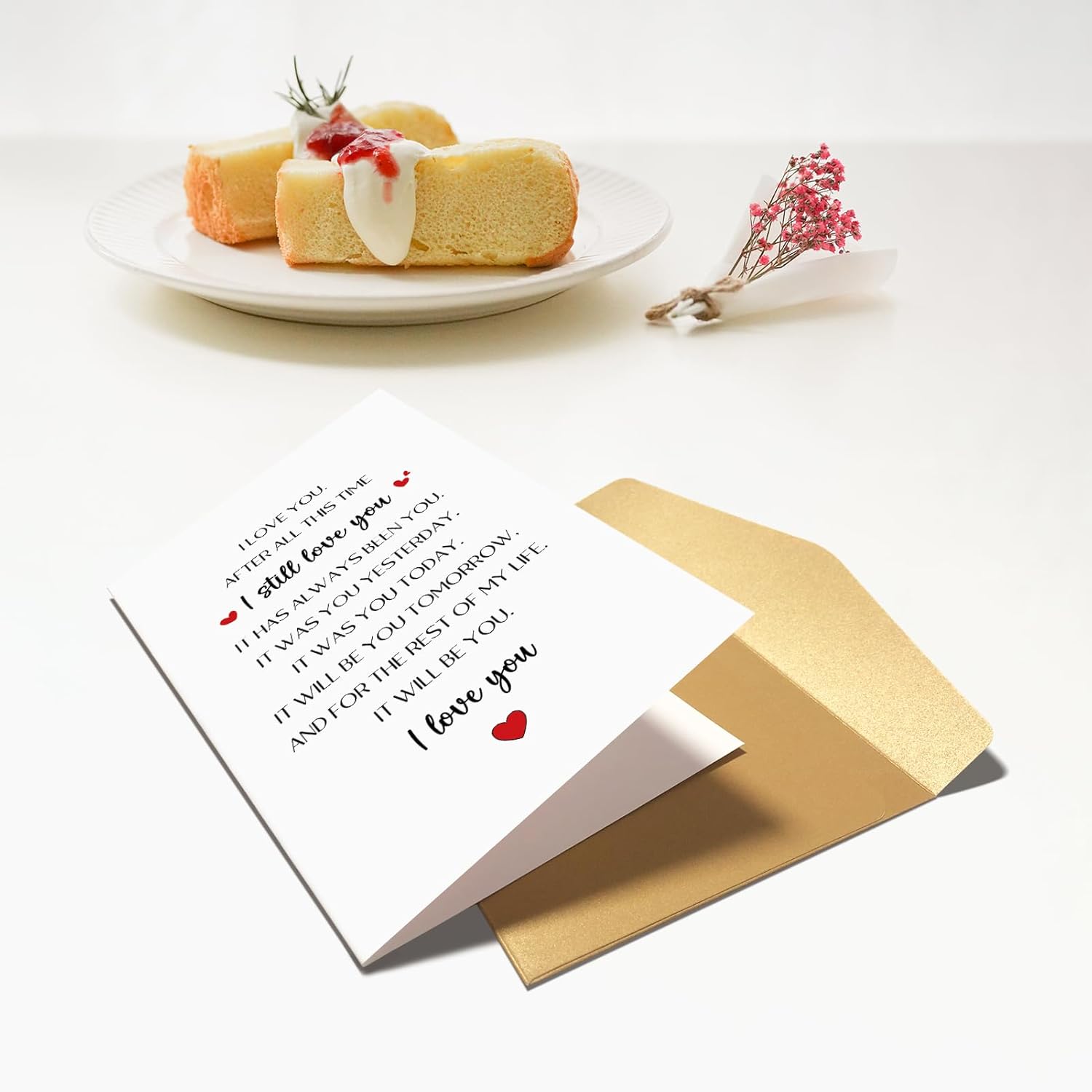 Chenive Romantic Anniversary Card Gift for Husband Wife, Sweet Love Poem Birthday Card for Boyfriend Girlfriend, Funny Valentines Day Cards for Him Her, I Love You Cards - Image 5
