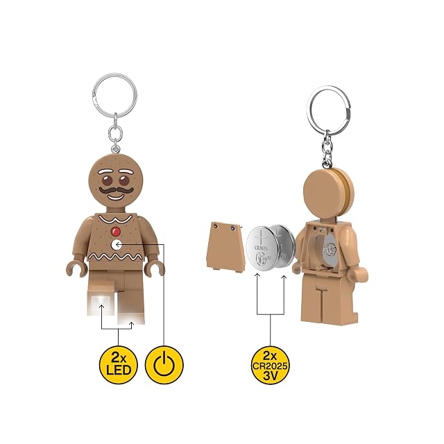 Foto 4 de 8 de Llavero Lego Icónico Hombre de Jengibre Linterna LED Juguetes de Regalo para niños