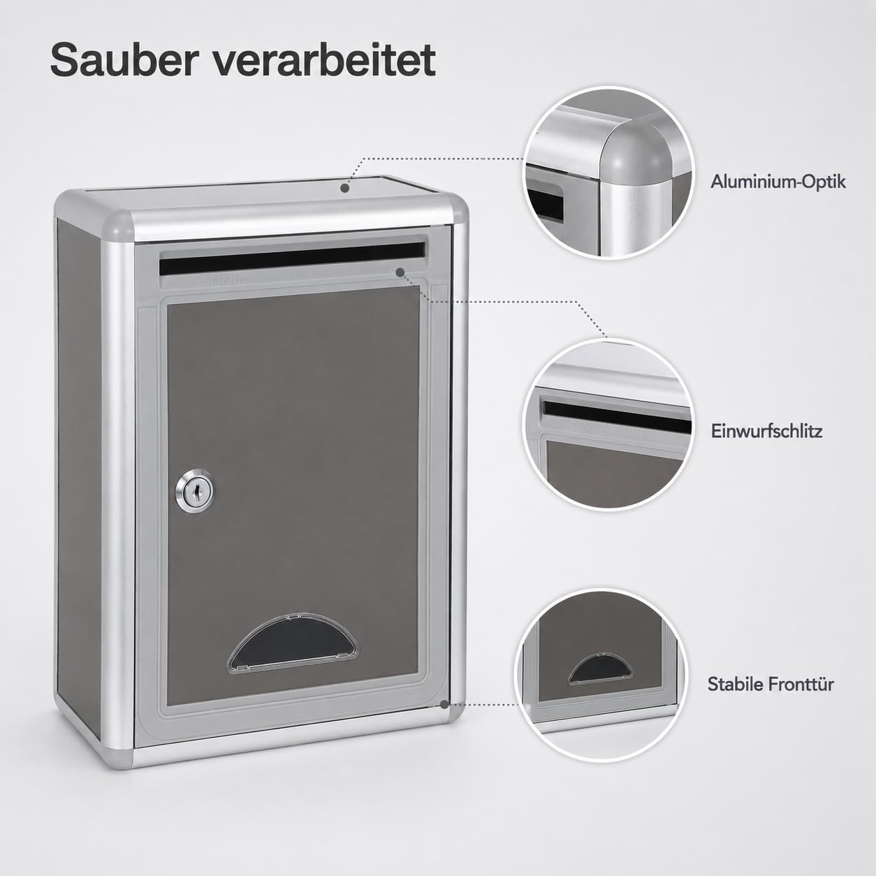 Gadpiparty Soporte de metal para sugerencias, caja de sugerencia, caja de sugerencia, caja de sugerencia, caja de aluminio, caja de aluminio, caja de cerradura, pinzas de metal