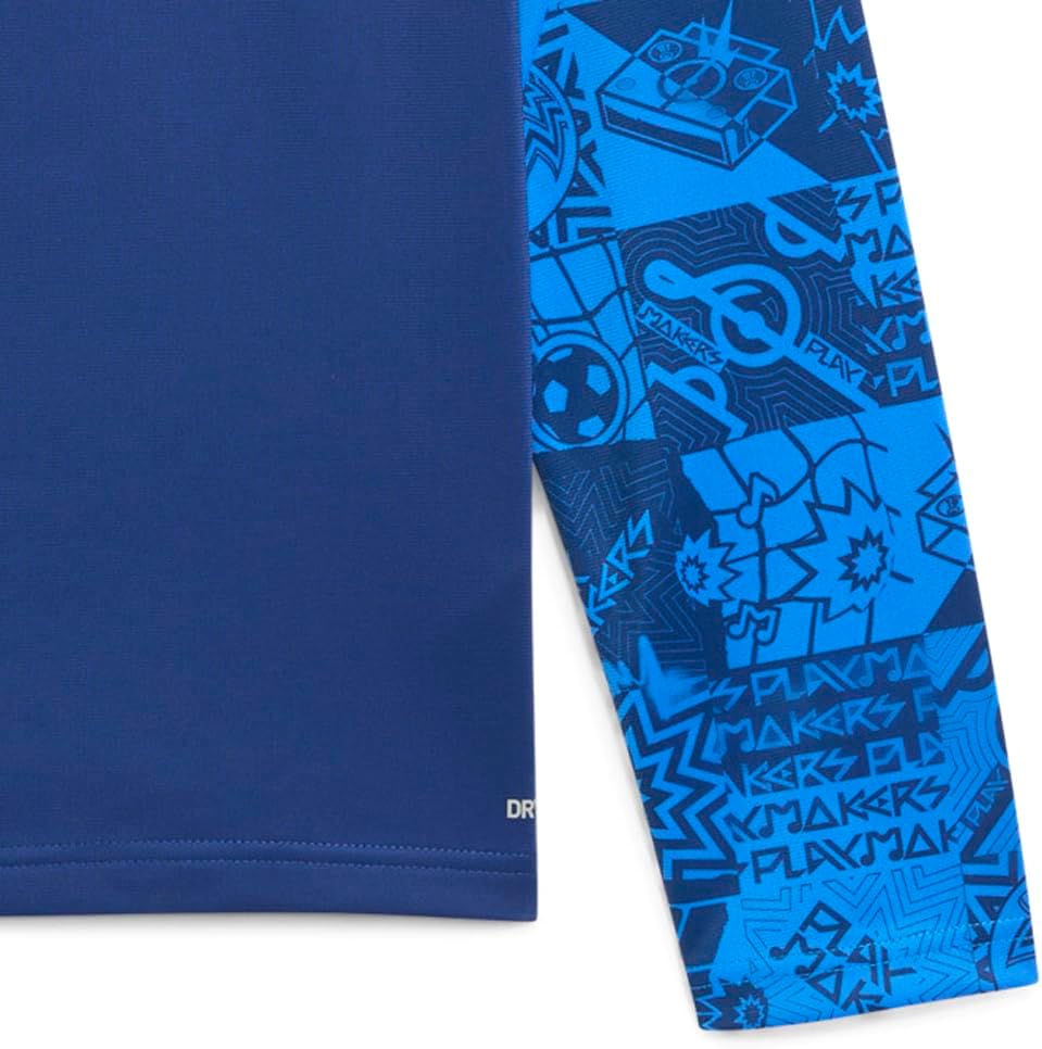PUMA Kids Boys X Neymar Jr Playmaker Quarter Zip Sweater Casual - Blue