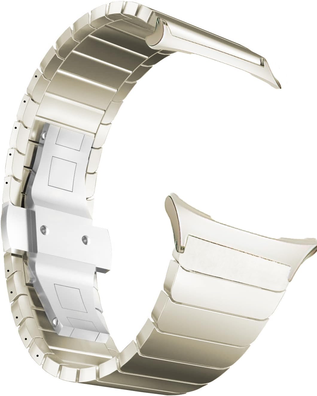 Stainless Steel Band,Metal Bracelet Strap with Butterfly Buckle,for Samsung Galaxy Watch 8 40/44mm & Classic 46mm [2025] (Titanium)
