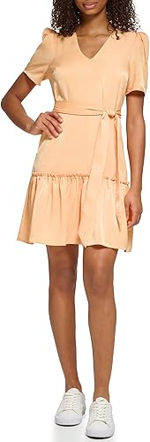 Karl Lagerfeld Paris Womens Ruffle Mini Dress