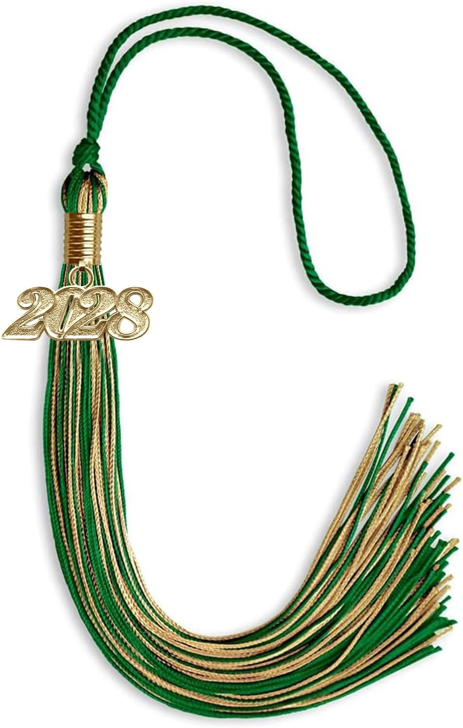 Endea Graduation Mixed Double Color Tassel with Gold Date Drop (Royal Blue/Orange, 2026)