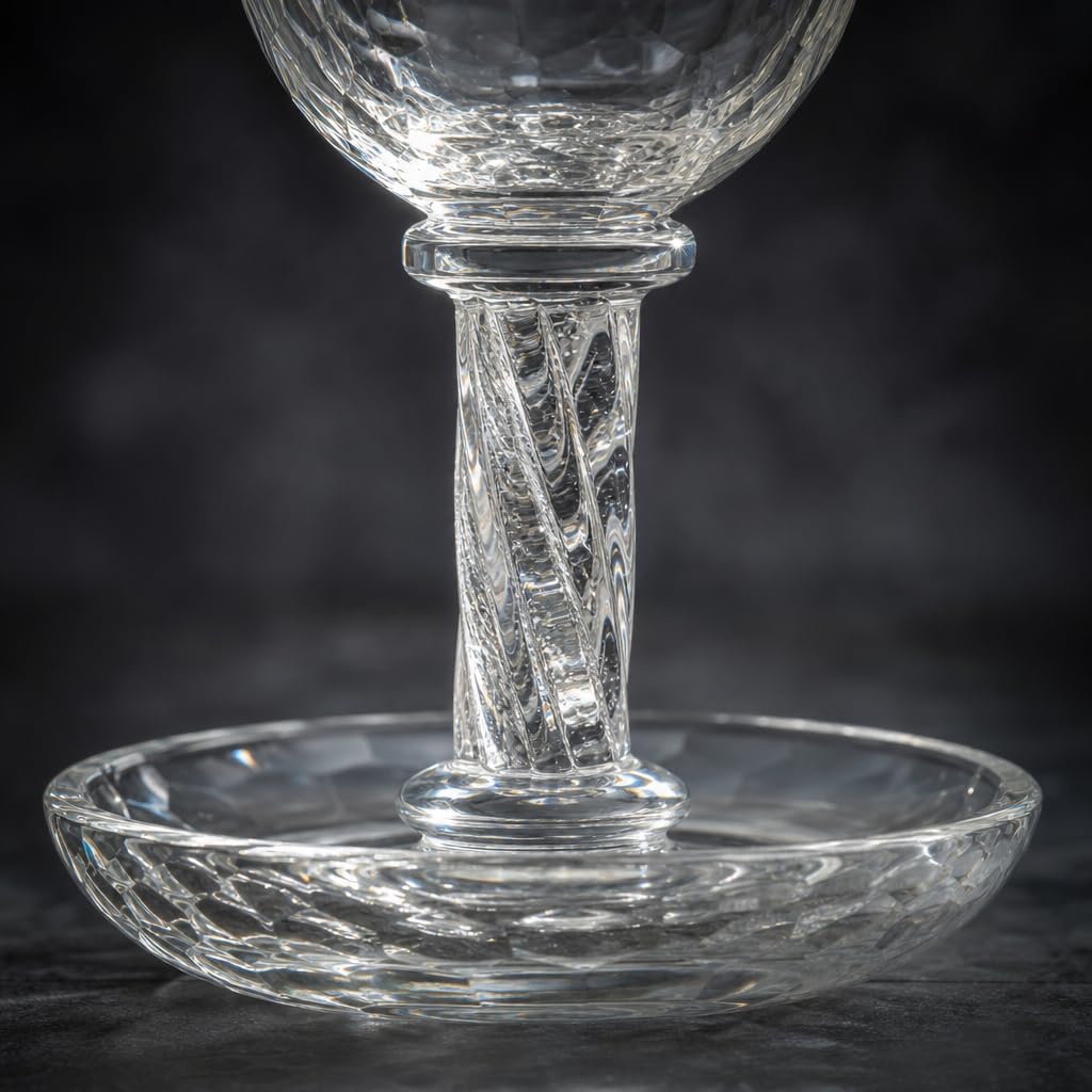 Générique Verre de Kiddouch en Cristal 16 cm avec Pierres Blanches | Coupe Kiddush Élégante, Pour Shabbat, Mariage, Fêtes Juives, Design Luxe Argenté, Contenance 100 ml