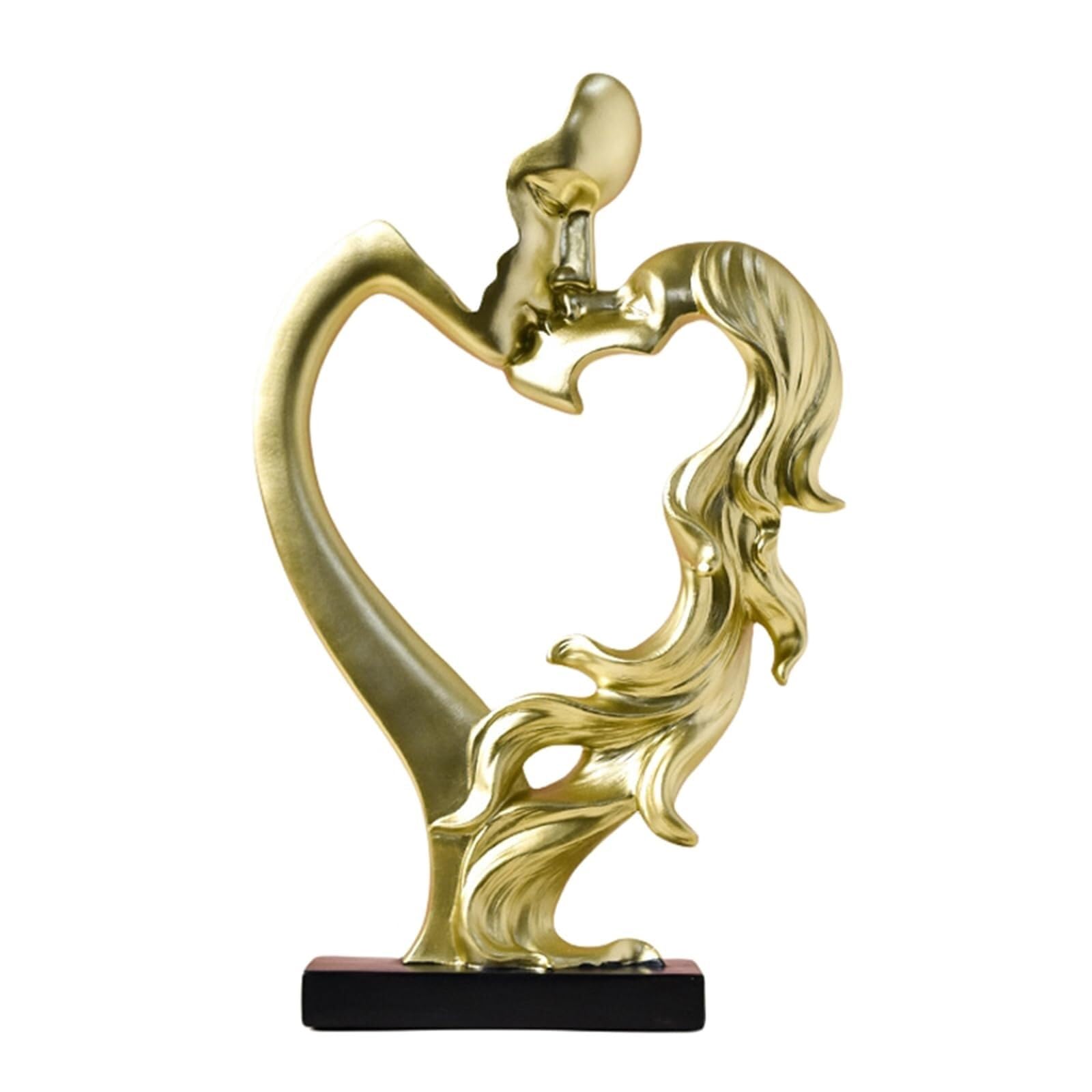 JJJing5 Decor Kissing Couple Statue Romantic Love Sculpture Abstract Art Home Decor Nightstand Accessories(A1)