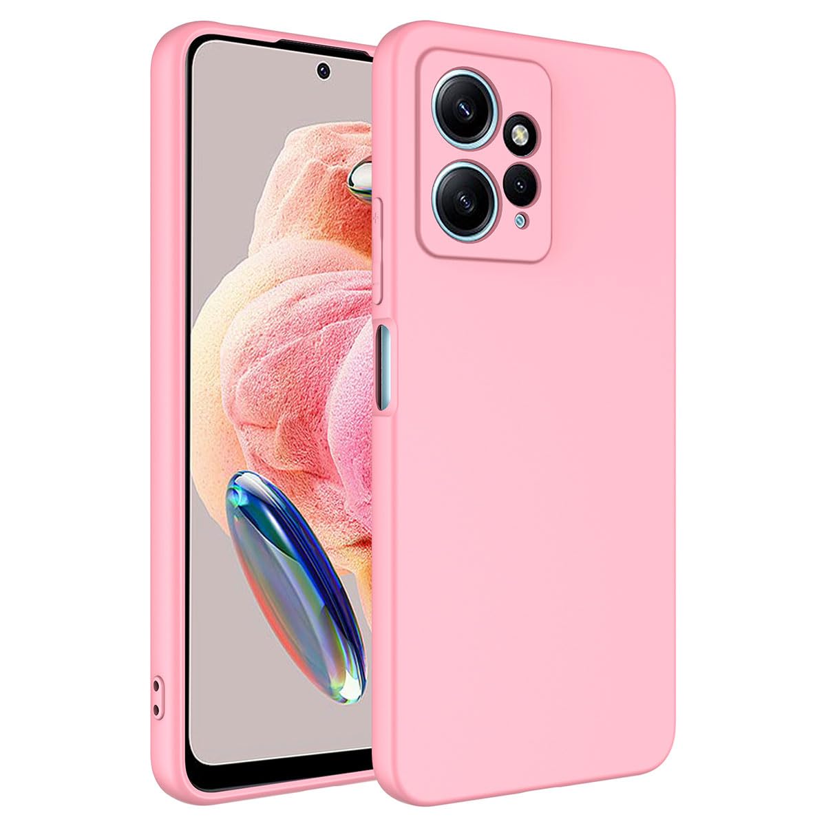 Zore Xiaomi ile uyumlu Redmi Note 12 4G Kılıf Zore Mara Lansman Kapak Pembe