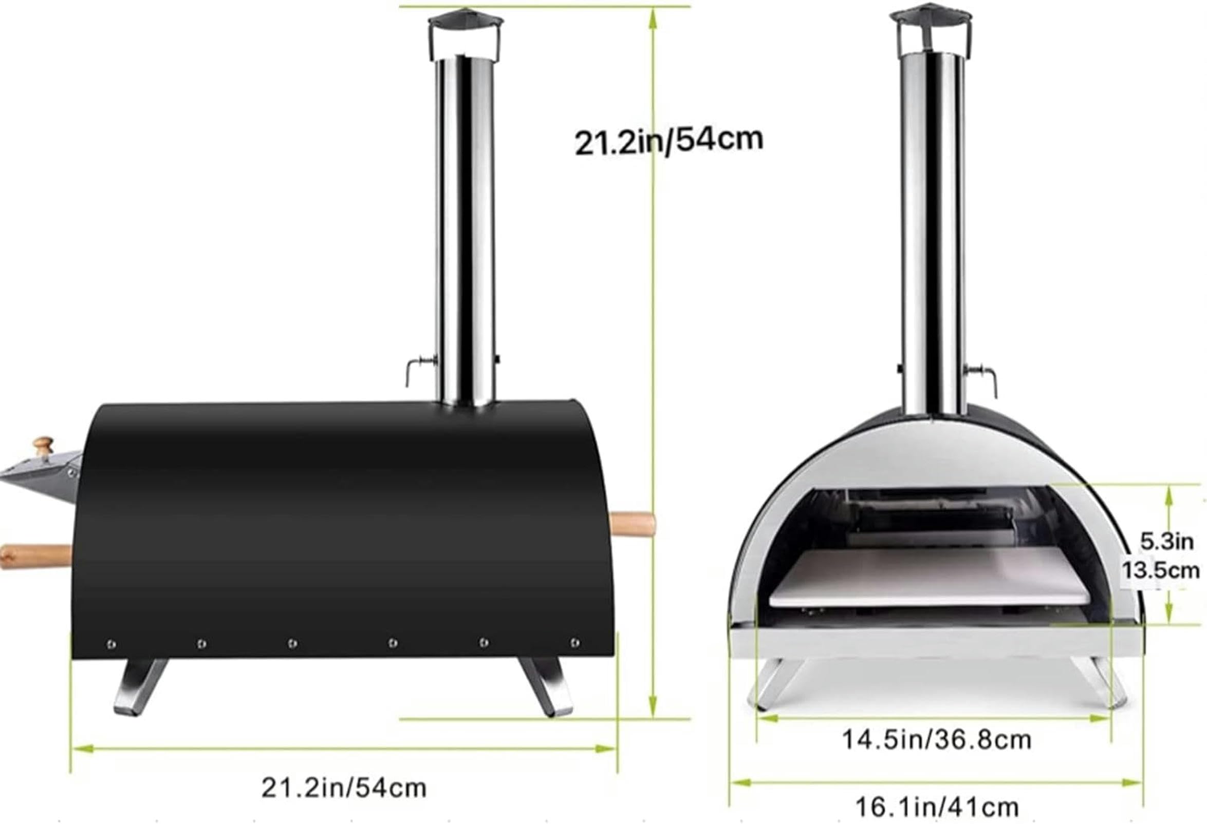 Horno de Pizza de leña para Exteriores: Horno portátil de pellets de Madera Dura, Ideal para Cualquier Cocina al Aire Libre.