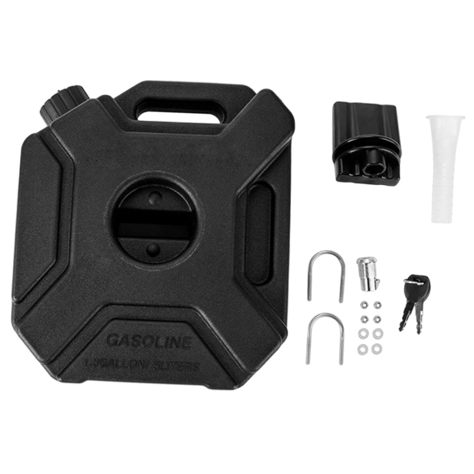 harayaa Serbatoio carburante per Serbatoio benzina e olio con maniglia Accessori pratici Tanica per benzina portatile, Nero, 3l
