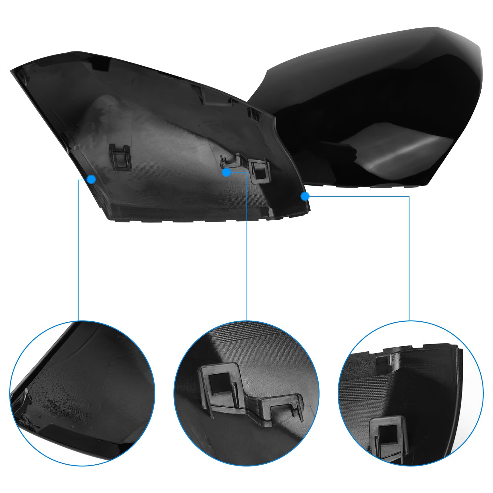 Coques de Rétroviseurs de Voiture pour Renault Megane MK3 2008-2016 | Boîtier de Rétroviseur Extérieur, OEM 963730077R, Gauche et Droite