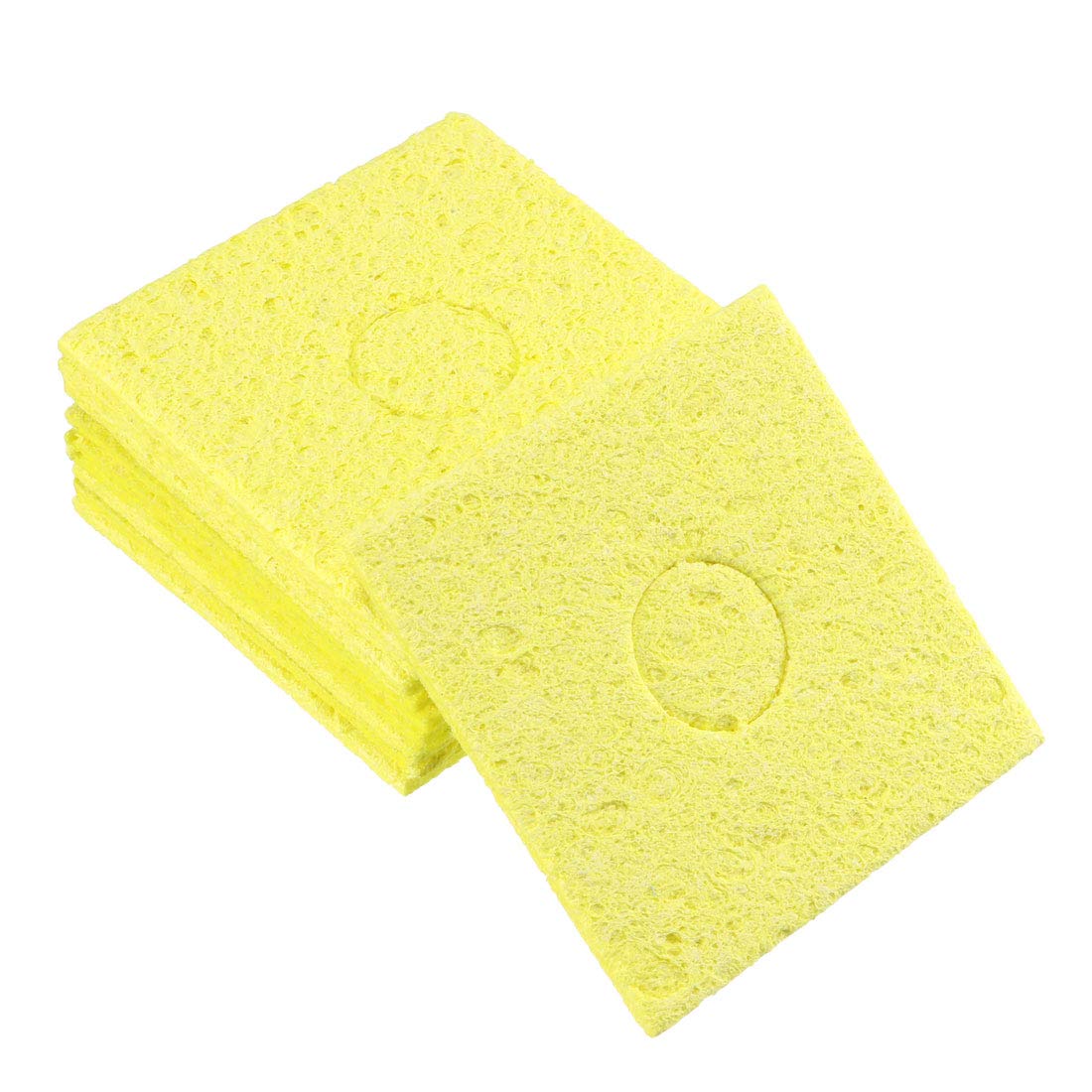 uxcell Soldering Sponge 55x55x2.5mm for Iron Tips Cleaner, Square Yellow 10pcs