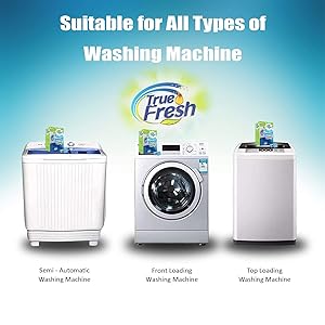 True Fresh Washing Machine Cleaner Tablets 25-Pack Deep Cleaning for Front Loader, Top Load & HE Washers Helps Remove Odor-Causing Residues, Pet Hair & Hard Water Buildup Septic Safe