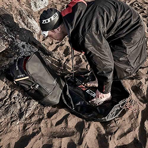 ZONE3 Wetsuit Changing Mat, Waterproof Portable Surf Diving Beach Changing Mat, Open Water Accessory, Black