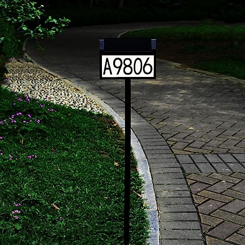 Soportpara Solar House Number Sign For Outside, Waterproof Solar Address Sign For Yard, Solar Address Number Sign For House, Solar Address Light Sign With 350° Adjustable Solar Panel, 3 Lighting Modes #TOP24