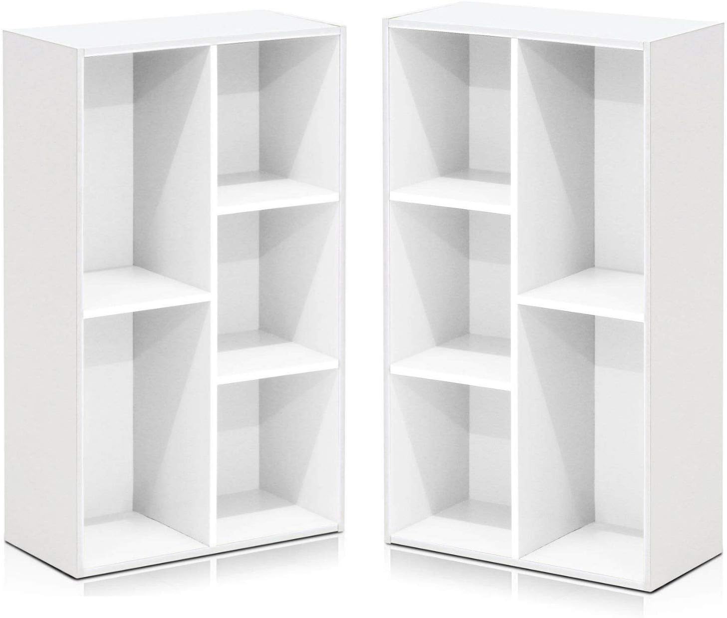 Furinno 5-Cube Open Shelf, White 11069WH - 2 Pack