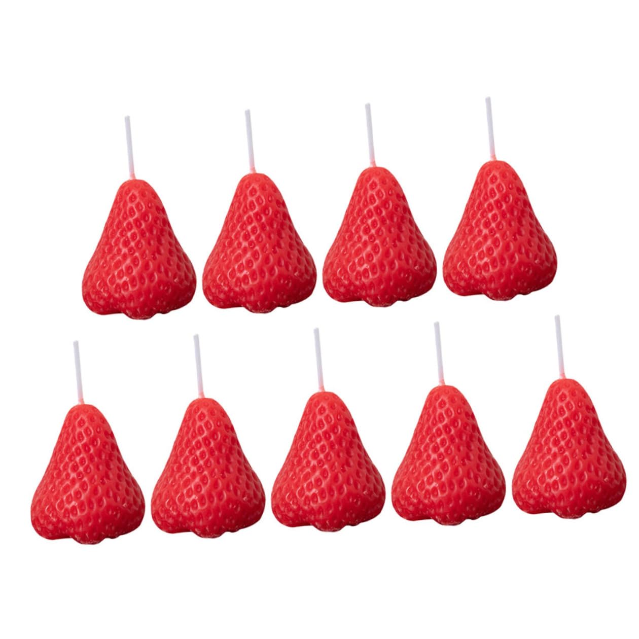 SUPVOX Set da 9 Candele Candele Profumate alla Fragola Design Realistico Piccole per Matrimoni e Feste Decorazioni per Casa e Bomboniere Festose