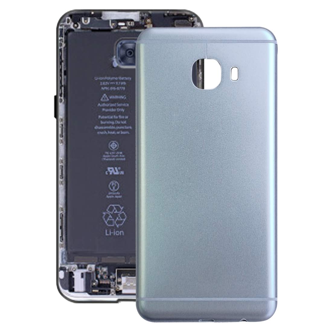 Couverture arrière supérieure Galaxy C5 gris pour remplacement de châssis - 7