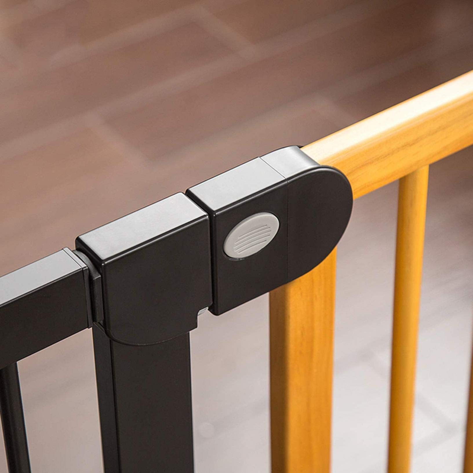 Cancello di Sicurezza Cancello per Bambini in Legno Montato a Pressione, Protezione della Parete Cancello per Cani per Animali Domestici per Interni Rete Portatile Distanza Trasparente per P