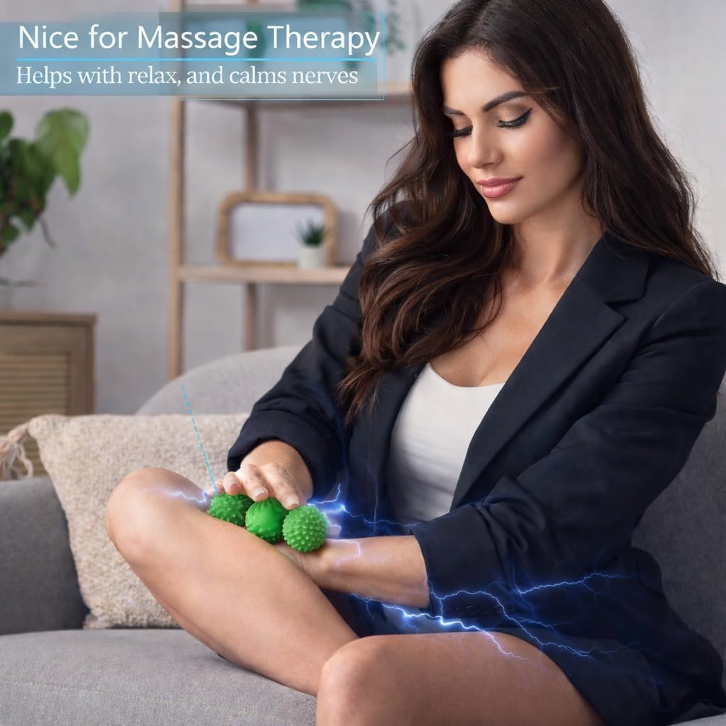 10-Pack Silicone Magnetic Sensory Fidget Balls, Stress Relief Toys for Adults and Teens (14+) Suitable for Autism ADHD Anxiety, Office Desk Fun Tactile Toy (Green)