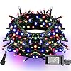Dazzle Bright 300 LED Christmas String Lights 100 FT Connectable Waterproof String Lights Green Wire with 8 Modes Christmas Decorations for Indoor Outdoor Xmas Party Yard Garden Multi Colored