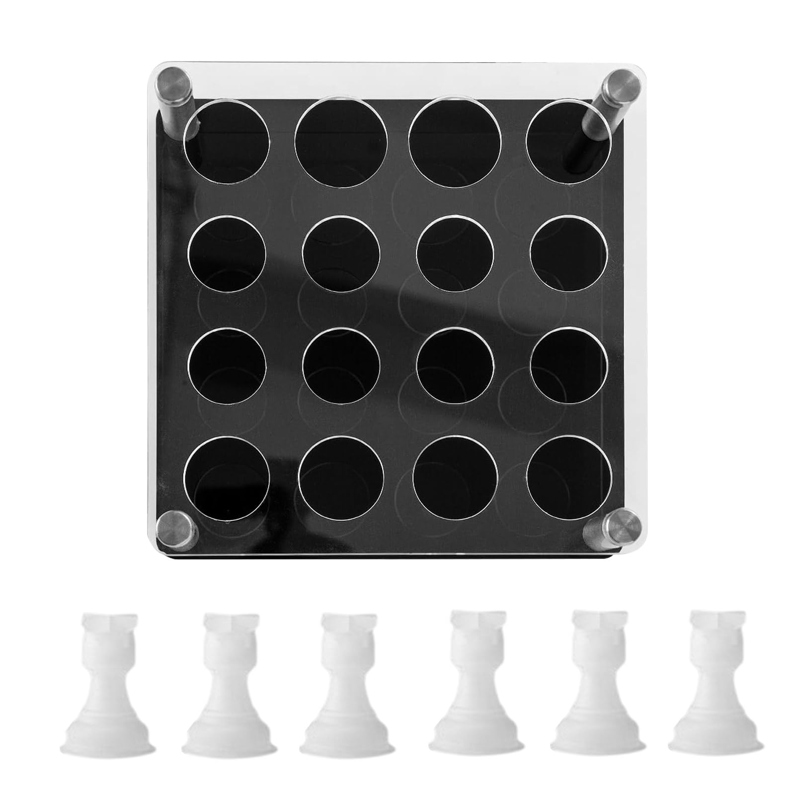 Moule d'échecs en acrylique avec support pour jeu d'échecs haut de gamme