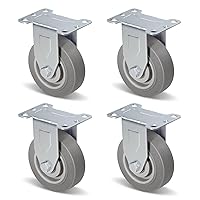 Vista 15 de Ruedas giratorias de 3.5 pulgadas, ruedas giratorias resistentes con freno, capacidad de carga de 1000 libras en total (2 frenos y 2 giratorios)