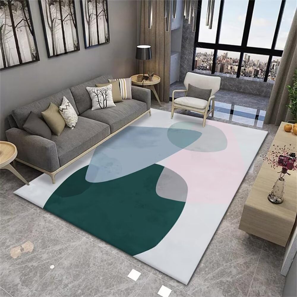 Tapis design salon lavable machine grand format 180x240 tapis creme chambre ado fille
