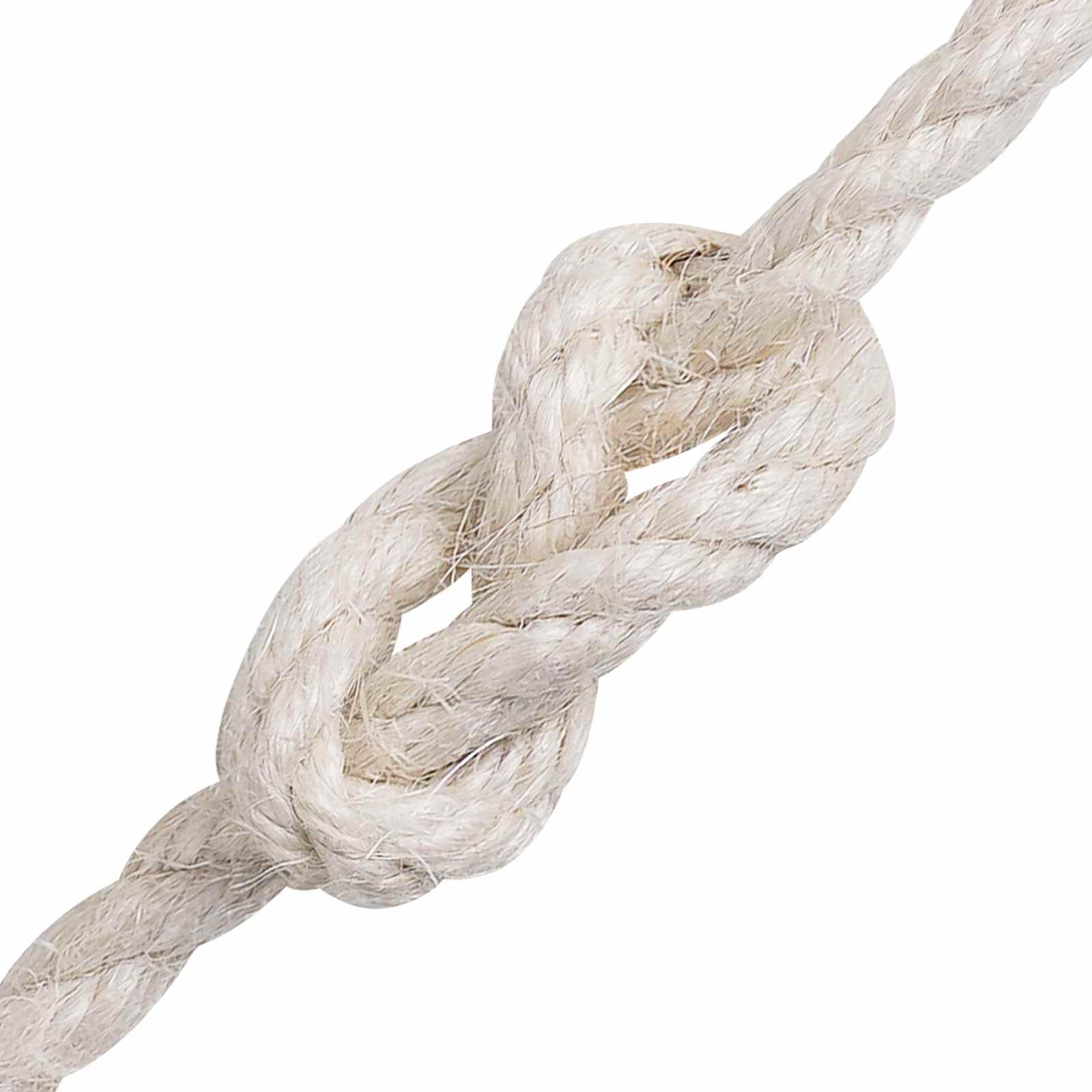 Cuerda de yute de 4 mm, color blanco, 3 capas, 100 % yute Tossa, cuerda de yute para atar y asegurar, para jardín, construcción, bricolaje, embalaje y exterior