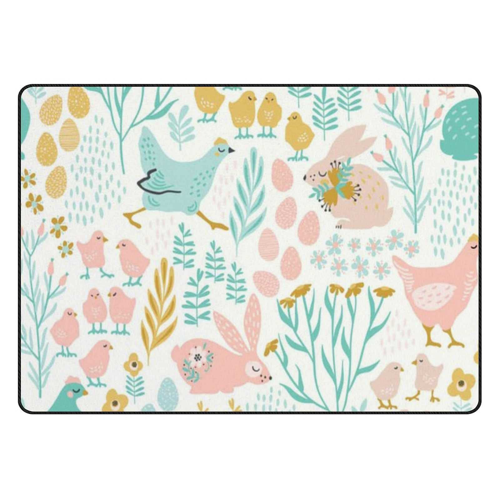 Tapis coloré en velours corail épais CHEHONG 183x122cm, la qualité supérieure d'un grand tapis