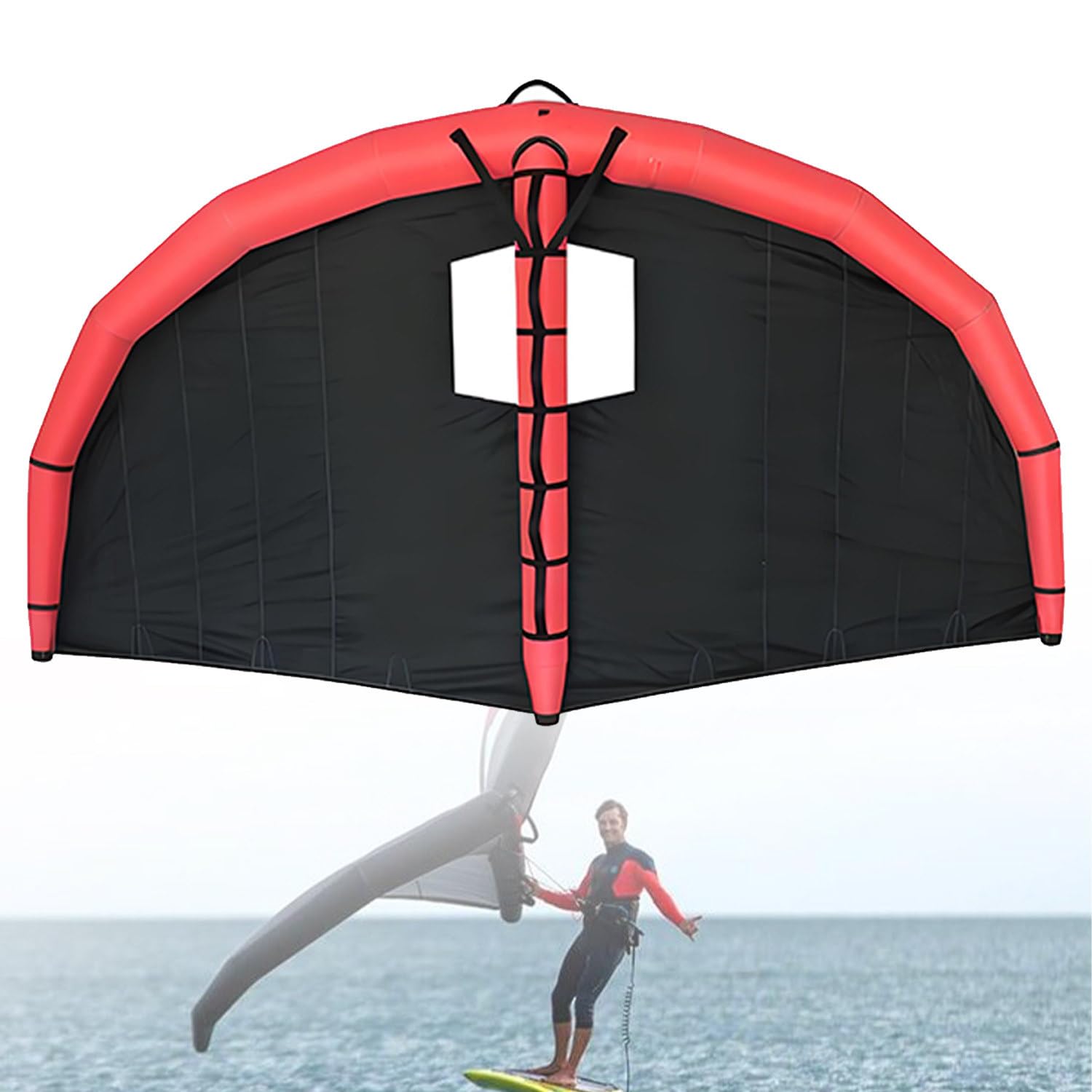 5-calowy, przenośny, dmuchany wiatrołap do windsurfingu, z okienkiem