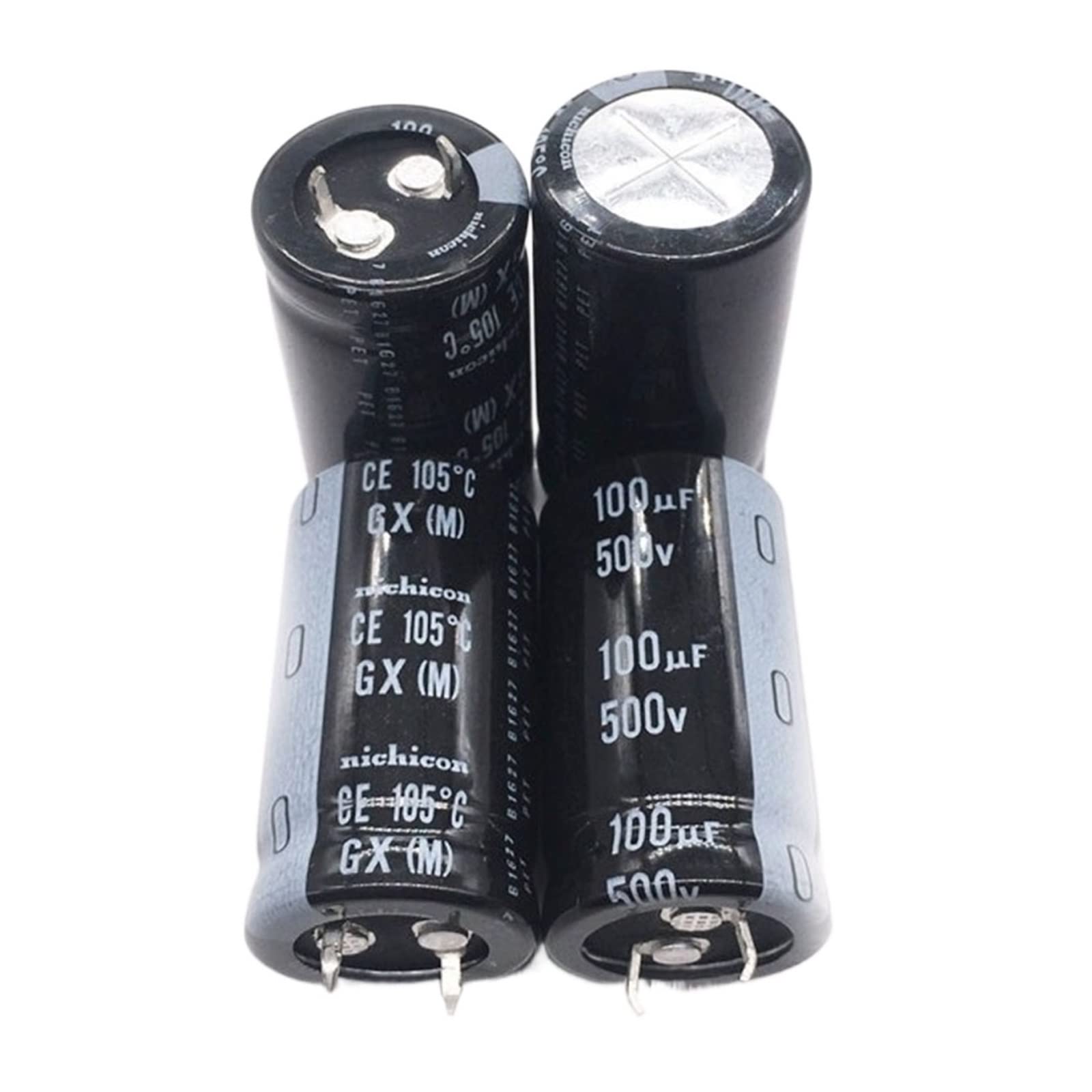 専用品③ 即決♪電解コンデンサー500V/100uFX2（新品）金具付 3個組