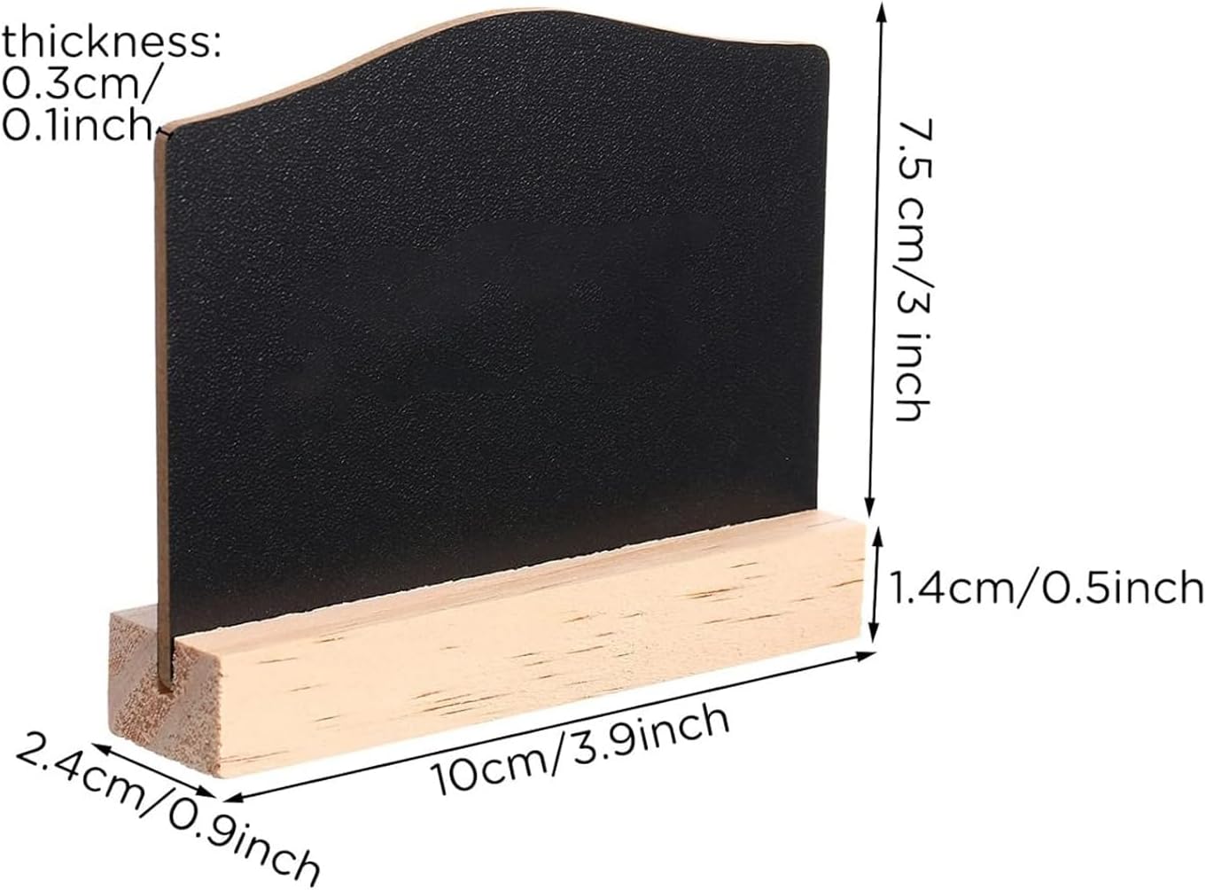 Mini Chalkboard Signs with Stand (10-Pack) – 3x3.9 Inch Double Sided Small Chalkboard Signs for Food, Vendor Booth, Party Decor, Craft Fair Display, Table Decorations & Events