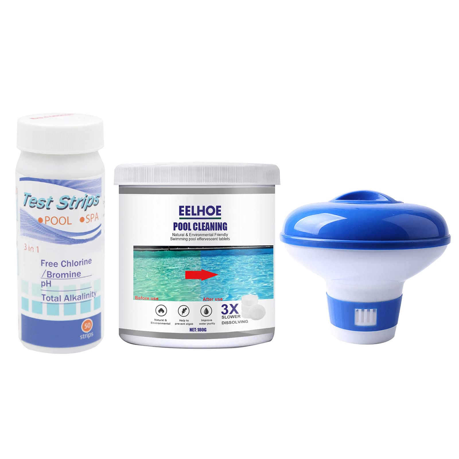 Buy QPGVBP Pool Chlorine s, Granulated Chlorine with Dispenser and PH