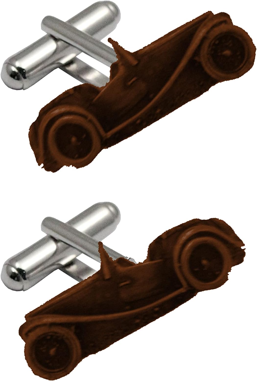 ref136 British Midget TC 3D Copper Cufflinks Classic Car Model Cufflinks