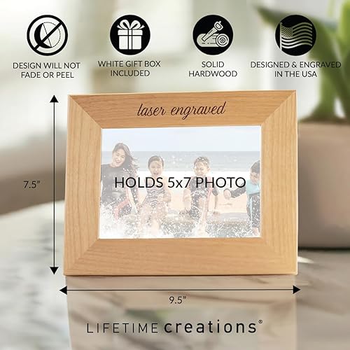 Miniatura 8 de Lifetime Creations Crea tu propio portarretratos personalizado marco de fotos de madera personalizado grabado, regalo personalizable para bodas,