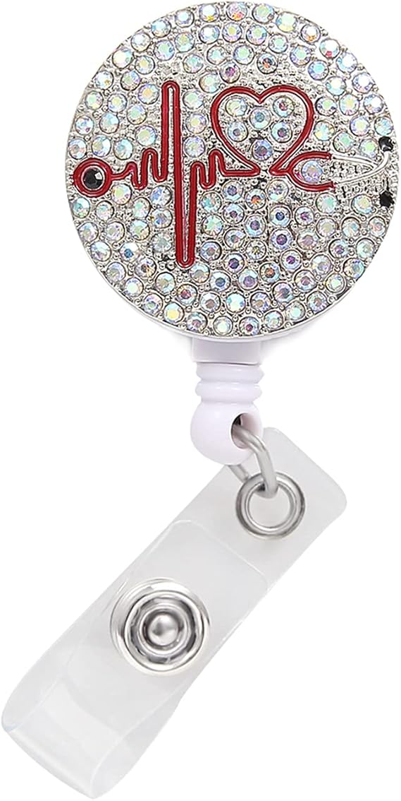 Nurse Badge Reel Retractable ID Badge Reels with Clip Retractable Badge