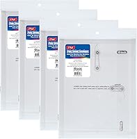 Vista 8 de BAZIC Products Sobres de plástico con cierre de cuerda, sobres de polietileno transparente con 1 diseño de carga superior y 1 diseño de carga