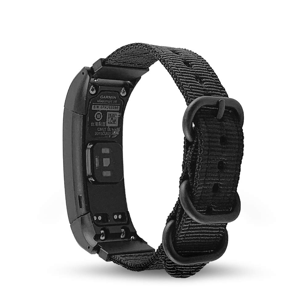 Canvas Nylon Strap Compatible for vivosmart HR/HR+ Plus Activity Tracker and Approach X40 Replacement band with Adapters