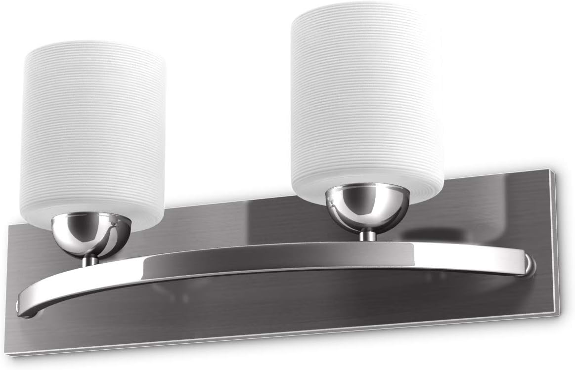 Best Seller Tangkula Bathroom Vanity Lamp Brushed Nickel Wall Mounted Vanity Lighting Fixture with White Glass Shade Wall Sconce Pendant Lamp (Nickel, 2) One-Day Sale: Up to 70% Off Tangkula Bathroom Vanity Lamp Brushed Nickel Wall Mounted Vanity Lighting Fixture with White Glass Shade Wall Sconce Pendant Lamp (Nickel, 2)