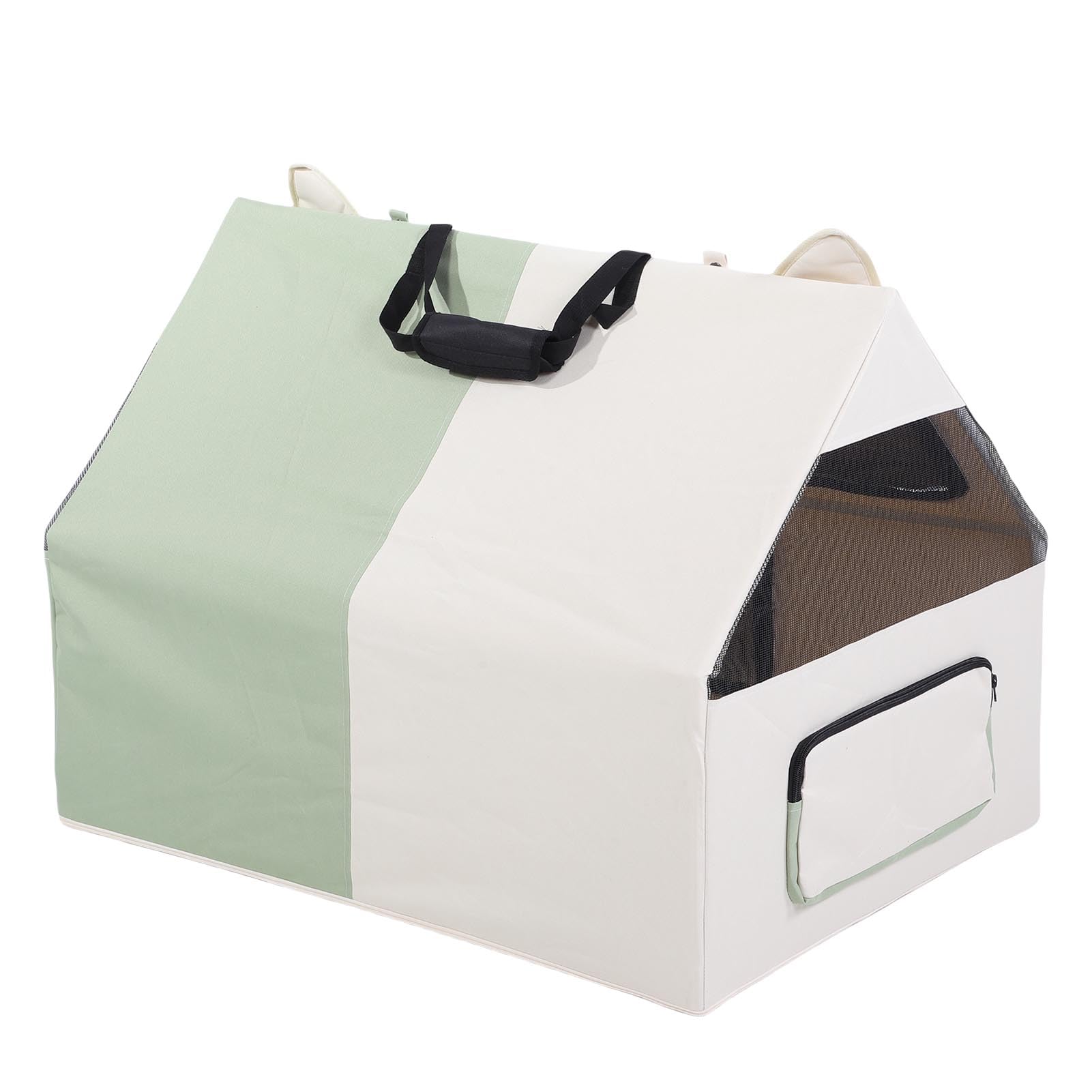 Generic Klatka Namiotowa dla Kota Wygodna Prostokątna Zamknięta Klatka dla Zwierząt Kotów w Ciąży Matka Karmiąca Koty Tkanina Oxford 78,5x58,5x57cm