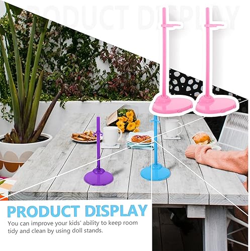 Miniatura 8 de HEALLILY Soporte de muñeca de plástico, 30 piezas, soporte para muñeca, soporte de exhibición de figura de acción, soportes de muñeca transparentes,