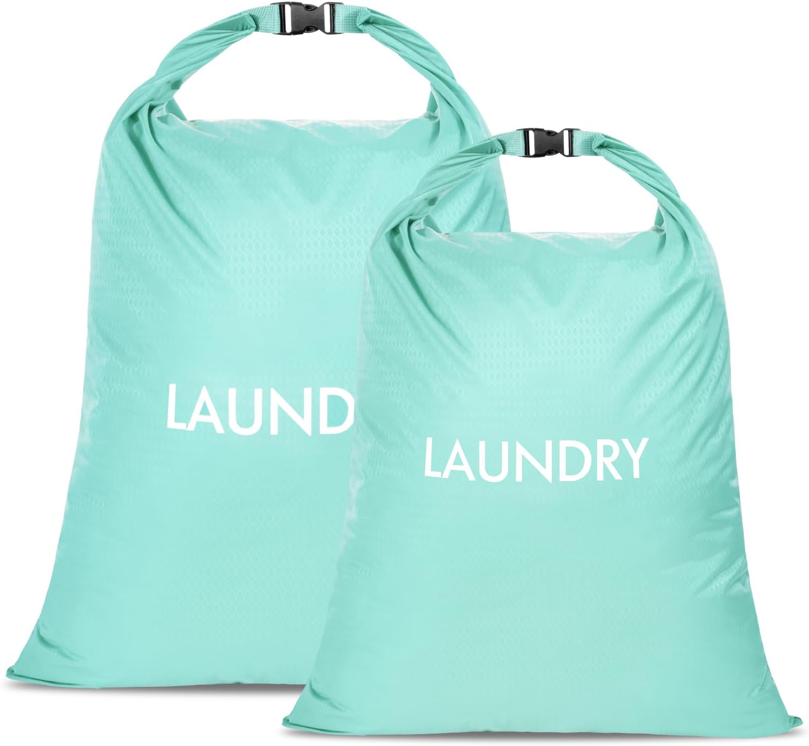 2 Pack Travel Laundry Bag, Nylon Washing Bags for Laundry, Roll Top Wet Dry Bag for Swimming Yoga Bathing Suit Workout, Dirty Clothes Storage Organiser