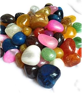 OhhSome Mixed Multi Colour Oynx Pebbles Stone/Pebbles for Home,Table, Lawn, Garden, Aquarium Decoration [500Gm]
